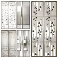 Modern Room Divider Designs With Geometric Patterns And Artistic Metal Decorative Elements 3d model