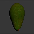 Whole Fresh Green Avocado With Yellow Speckles On Its Surface Close Up