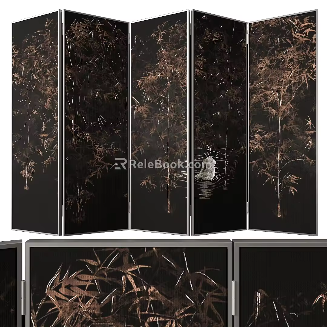 Silent Wind Folding Screen 3d model