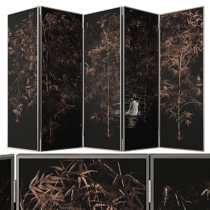 Silent Wind Folding Screen 3d model