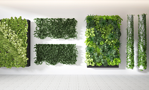 Modern Plant Wall Plant Wall Vine Combination 3d model