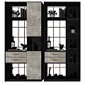 Modern Wine Cabinet Multi-function Wine Cabinet with Porch Partition 3d model