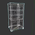 Elegant Vintage Wooden Bookcase With Glass Panel Doors And Books Inside