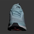 Nike Light Blue Mesh Running Shoes With Black Red Accents And Lace Up Design