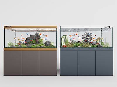 Modern Fish Tank Fish Tank Aquarium Decorative Cabinet model