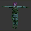 A Man In Blue Uniform With Black Tactical Vest And Goggles Arms Outstretched