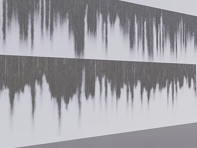 Gray And White Wall With Vertical Dripping Texture In Two Horizontal Sections Design 3d model