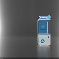 Claw Machine Arcade Amusement Equipment With Blue White Design Transparent Window And Wheels