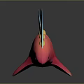 Vibrant Pink Fish with Blue Fins Yellow Spots and Blue Tail Design