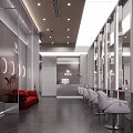 Sleek Modern Beauty Hair Salon Interior Design With Professional Styling Stations And Comfortable Reception Area