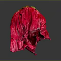 Vibrant Red Flower With Wrinkled Petals Green Calyx And Yellow Parts On Dark Background