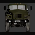 Green Military Style Utility Vehicle With Six Wheels Cab And Chassis Design