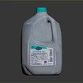 Household Cleaning Solution In Large Transparent Plastic Bottle With Green Cap