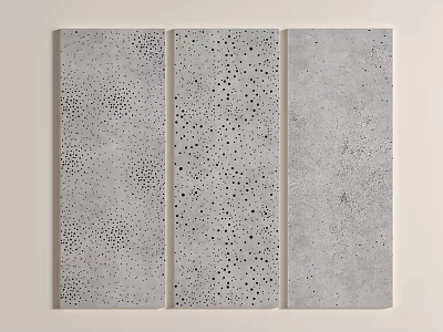 Modern punching plate punching wall surface 3d model