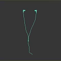 Black Wired Earphones for Computer Use with Long Cable and Simple Design