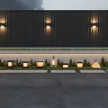 Outdoor Wall Mounted And Lawn Illuminated Lights For Exterior Wall Grass Area