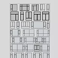 Modern casement window bay window sliding window aluminum alloy window floor-to-ceiling window 3d model