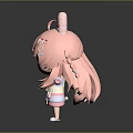 Cute Game Movie Character With Pink Hair Rabbit Ears Twintails And Big Eyes