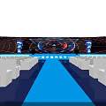 2018 First Session Conference Venue With Stage Lighting Seats And Background Screens