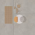 Modern Wall Decor With Geometric Leaf Shaped Panels And Circular Gold Accents