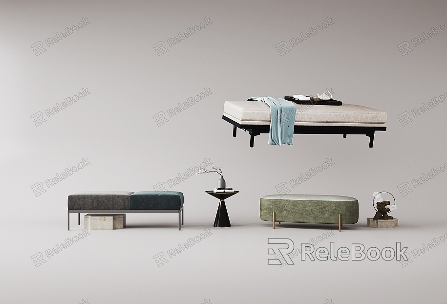 Modern sofa stool chaise longue model