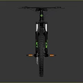 RATTI Black Mountain Bike With Green Accents And Thick Tread Tires