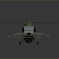 Camouflage Green Military Helicopter Model With Rotor And Detailed Fuselage Design