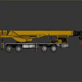 Yellow Heavy Duty Crane Truck With Long Boom And Multiple Wheels