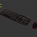 Full Size Computer Keyboard And Ergonomic Mouse Set For Home And Office Use