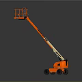 Orange Mobile Wheeled Telescopic Boom Lift Industrial Aerial Work Access Platform