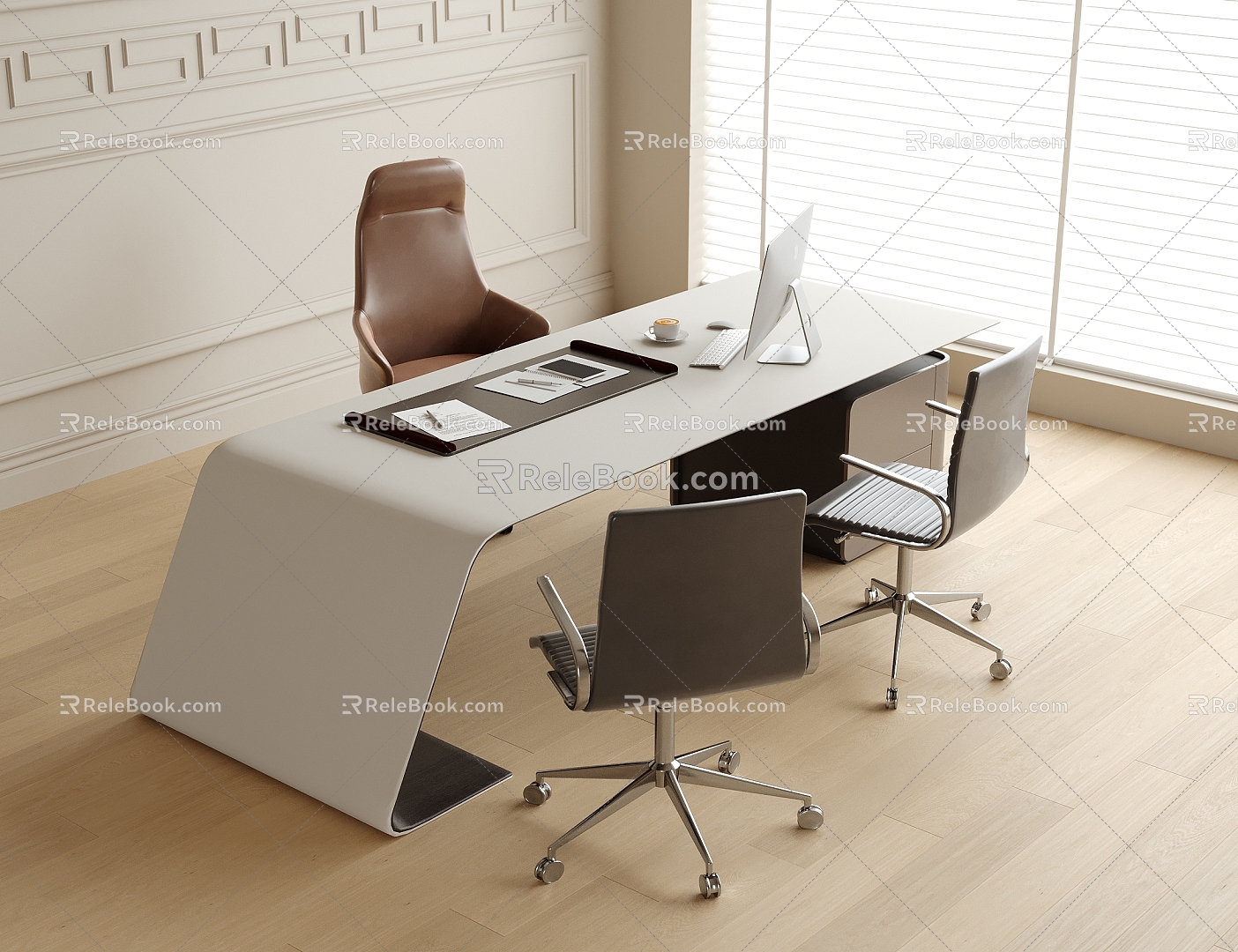 Modern Boss Office Desk Chair Office Chair 3d model