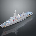 Modern Gray Military Warship With Hull Deck Equipment Radar Antennas And Number 527