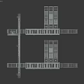 Industrial Equipment Heavy Duty Metal Frame With Cross Beams And Supports