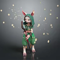 Modern game character animation sheep mammal 3d model