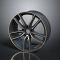 Alloy Car Wheel With Modern Spoke Design And Glossy Surface