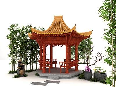 Chinese pavilion 3d model