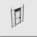 Industrial Chain Link Fence Gate With Metal Frame Lock And Mesh Design