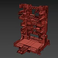Sci-fi Bracket Gundam Bracket Large Equipment Bracket PBR Next Generation Rocket Bracket Robot Bracket Steel Bracket Sci-fi Platform 3d model