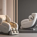 Modern White Massage Chair With Ergonomic Design And Comfortable Luxury Seating