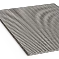 Gray Striped Square Rug With Woven Texture For Modern Home Decor 3d model