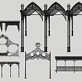 Artistic Ironwork Crafted Furniture Decorative Lamp Posts And Ornate Railings Design