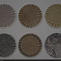 Round Rugs With Various Patterns And Neutral Earth Tones For Home Decor 3d model