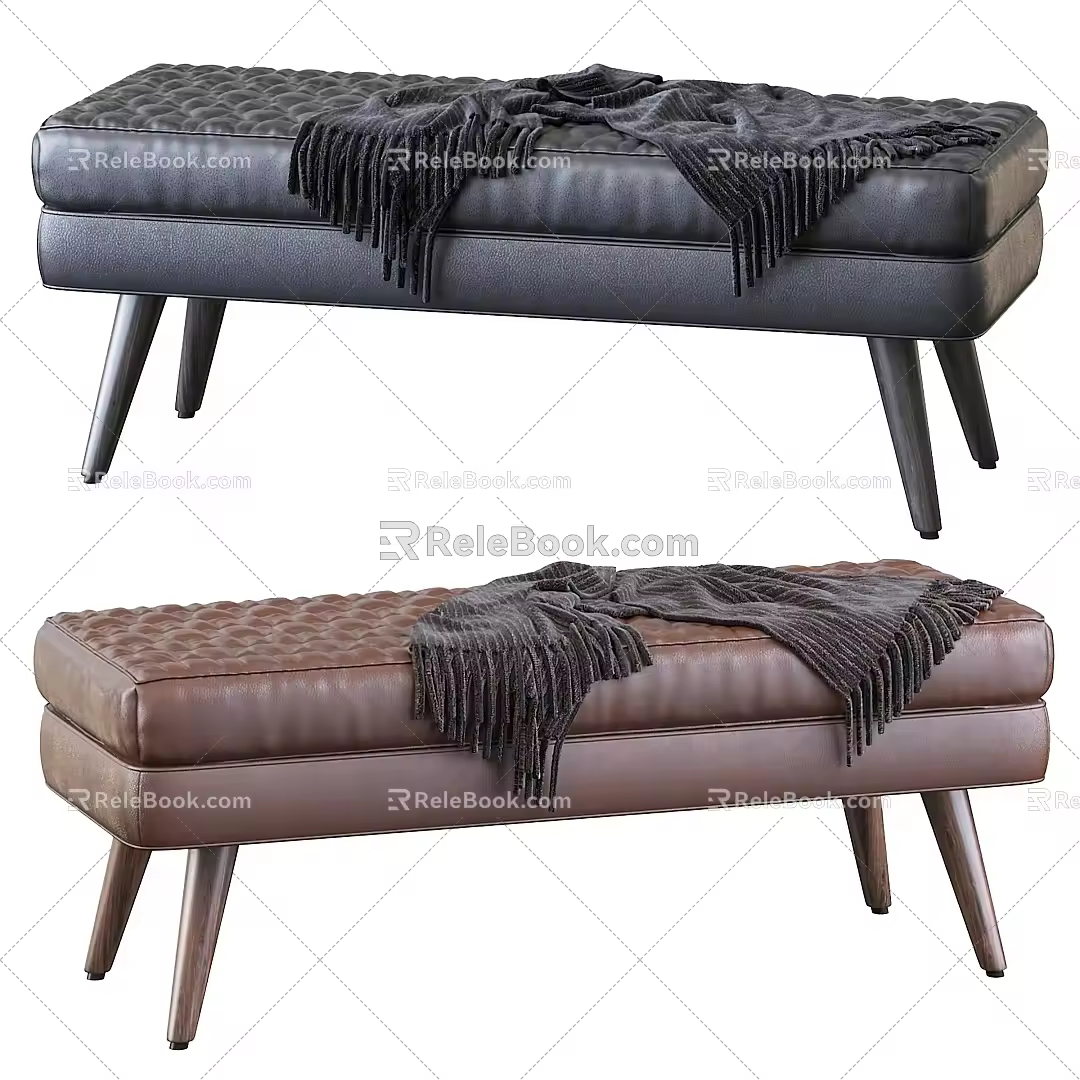 poliform Leather Bench Poliform 3d model