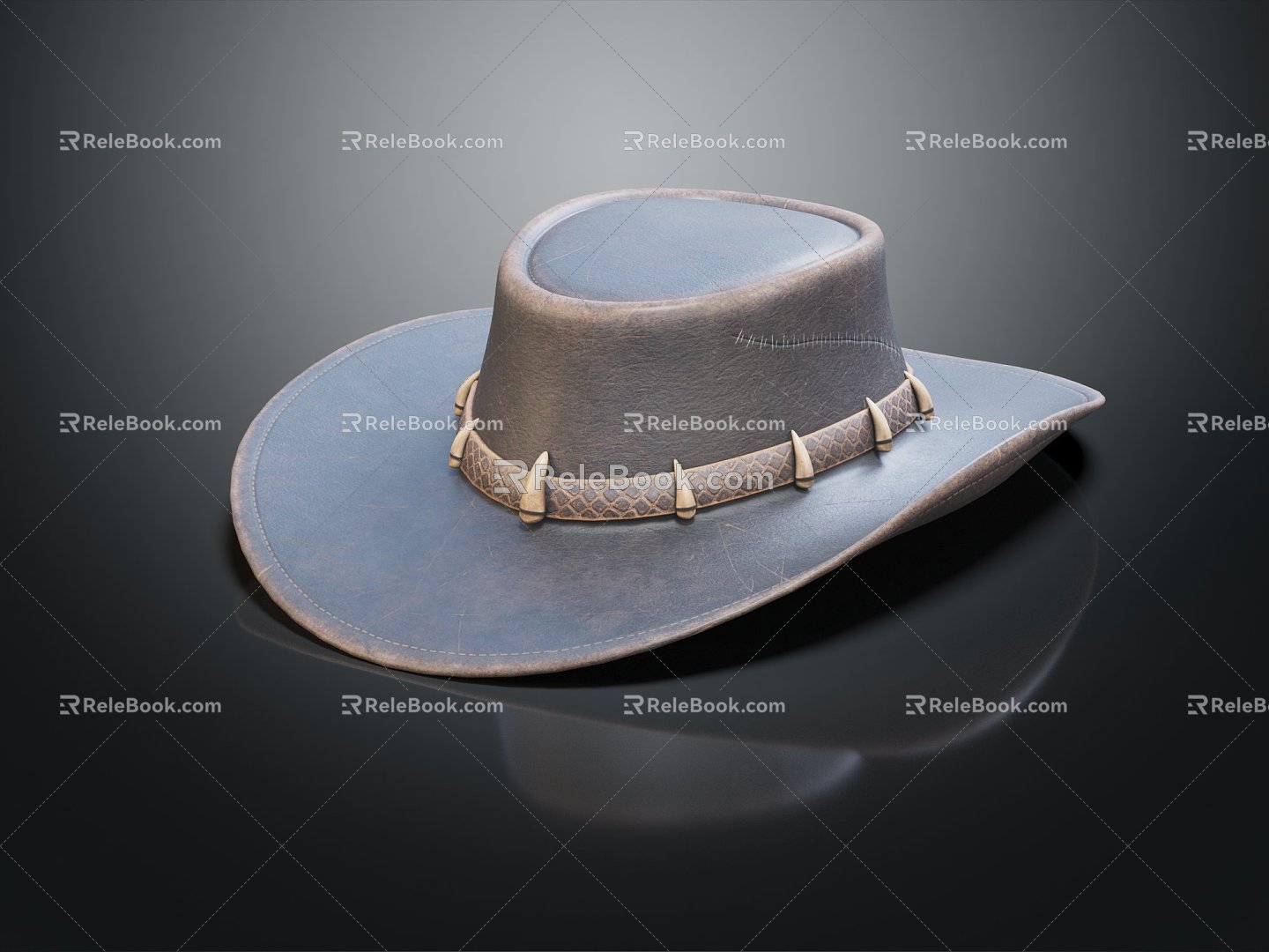 Modern Hat Round Hat Cowboy Hat Ladies Hat Wear 3d model