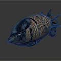 Fish Shaped Decorative Sculpture With Scaled Texture And Metallic Finish