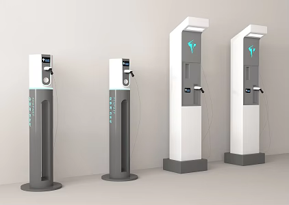 Charging pile modern charging pile 3d model