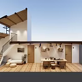 Modern Living Room Interior With Wooden Flooring Staircase Sofa Table And Decorations