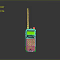 Portable Handheld Walkie Talkie With Antenna Green Screen And Keypad