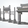 Traditional Chinese Memorial Archway Architectural Structures With Various Design Styles And Materials