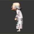Cartoon Scientist With Bald Head Pink Sunglasses White Lab Coat Purple Vest And Green Pants